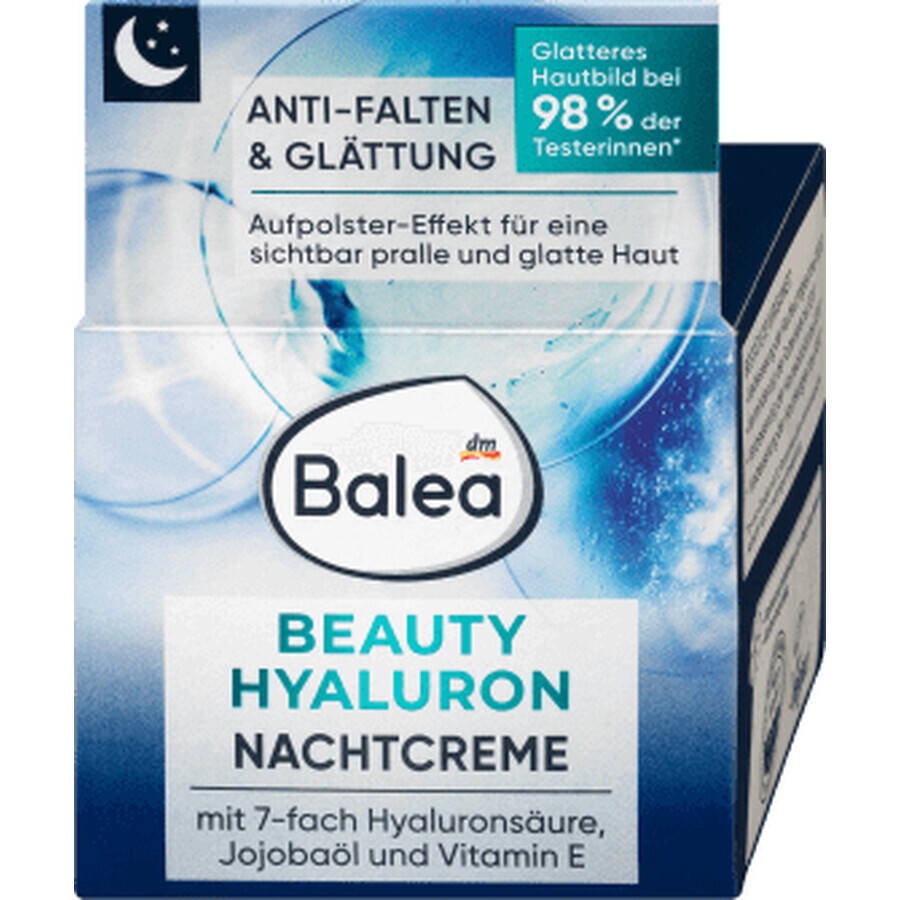 Balea Crème de nuit à l'acide hyaluronique, 50 ml