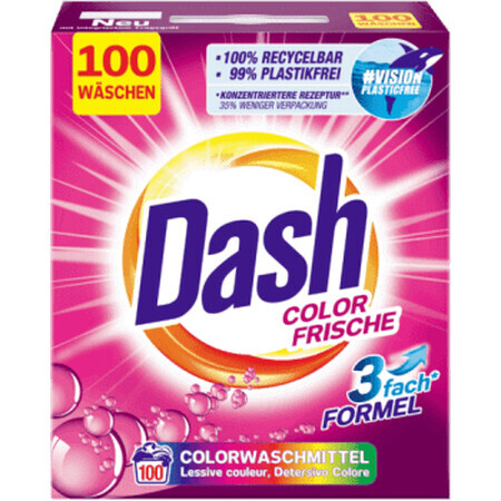 Dash Détergent en poudre automatique Color Frische 100 lavages, 6 Kg