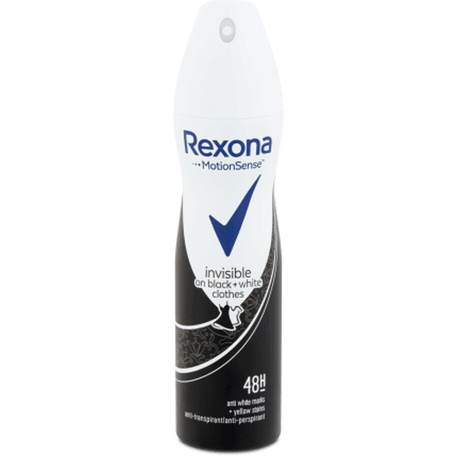 Rexona Deodorant spray invisible black & white, 150 ml