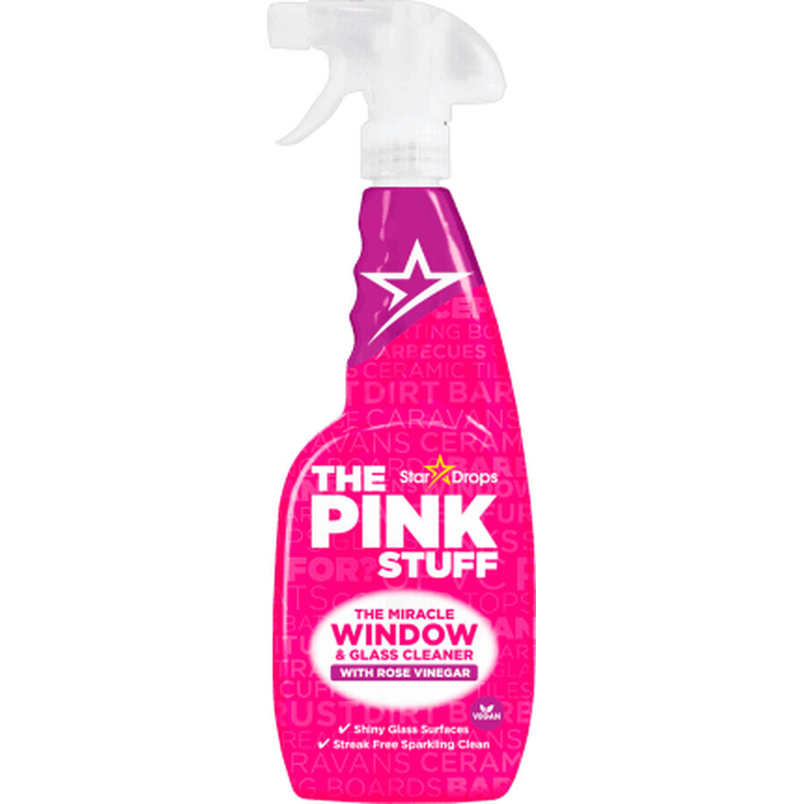 The Pink Stuff Solution pour le nettoyage des vitres, 750 ml