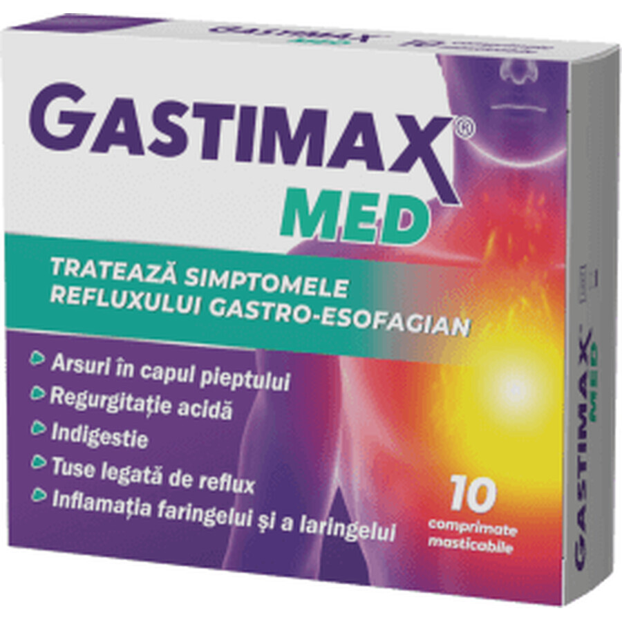 Gastimax Med, 10 comprimés à croquer, Fiterman Pharma