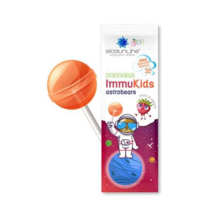 Lecca lecca al gusto fragola Immukids Astrobears, 1 pezzo, BioSunLine