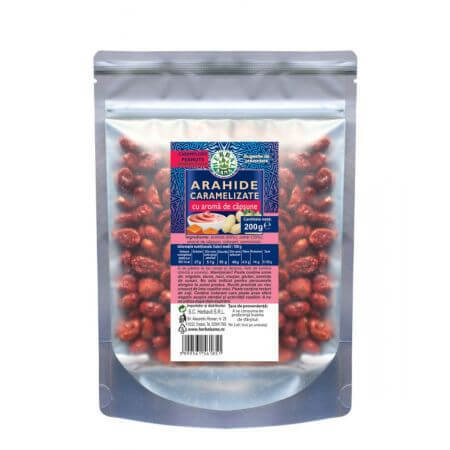 Cacahuètes caramélisées à l'arôme de fraise, 200 g, Herbal Sana