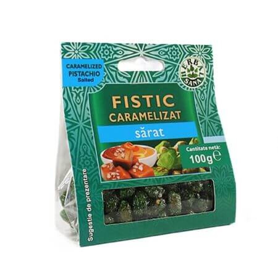 Fistic caramelizat sarat, 100 g, Herbal Sana