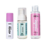 Kit Travel Size Eau Thermale 50 ml + Eau Micellaire 100 ml + Mousse Nettoyante 100 ml, Synergy Therm