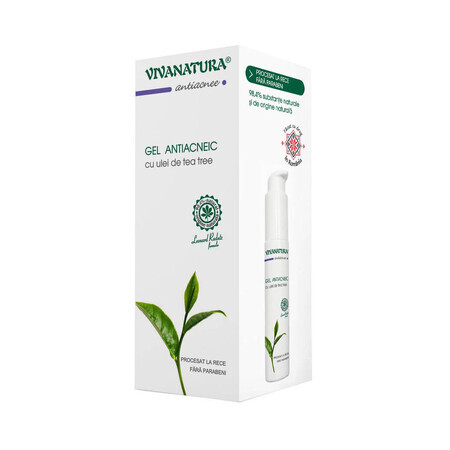 Gel anti-acné à l'huile d'arbre à thé, 50 ml, Vivanatura