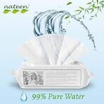 Wet wipes 99% water, for teats and pacifiers Premium Wet Wipes, 80 pieces, Nateen