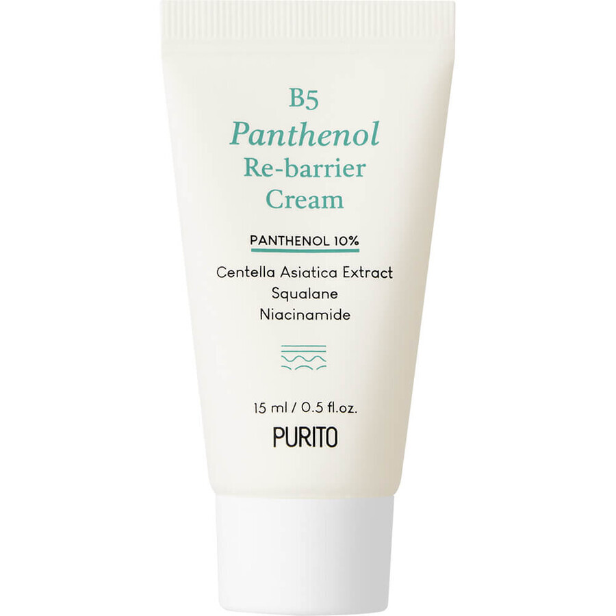 Crème hydratante pour le visage B5 Panthenol Re-barrier, 15 ml, Purito