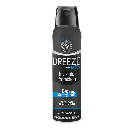 Deodorante spray da uomo senza alluminio Invisible Protection Men, 150 ml, Breeze