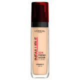 Infaillible 32H Fresh Wear 100 Fair-Light Fond de teint résistant au transfert, 30 ml, L'Oréal