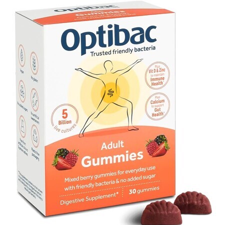 Probiotische Kautabletten für Erwachsene Optibac, 30 Kapseln, Jamieson