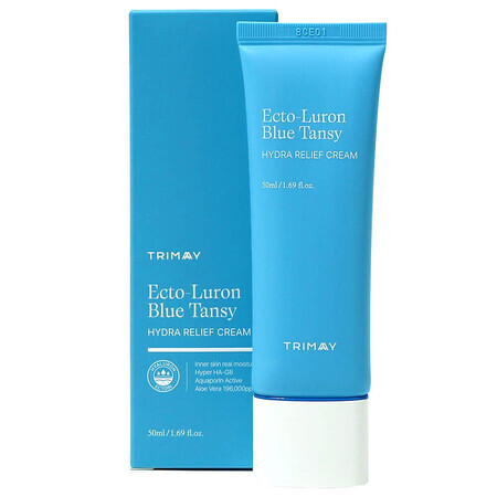 Ecto-Luron Blue Tansy Hydra Relief Crème hydratante apaisante pour le visage, Trimay, 50 ml, Biocart