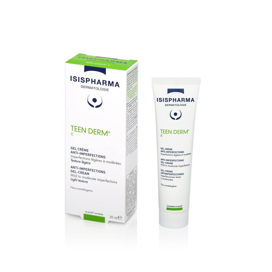 IsisPharma Teen Derm K Cream pour les peaux acnéiques, 30 ml