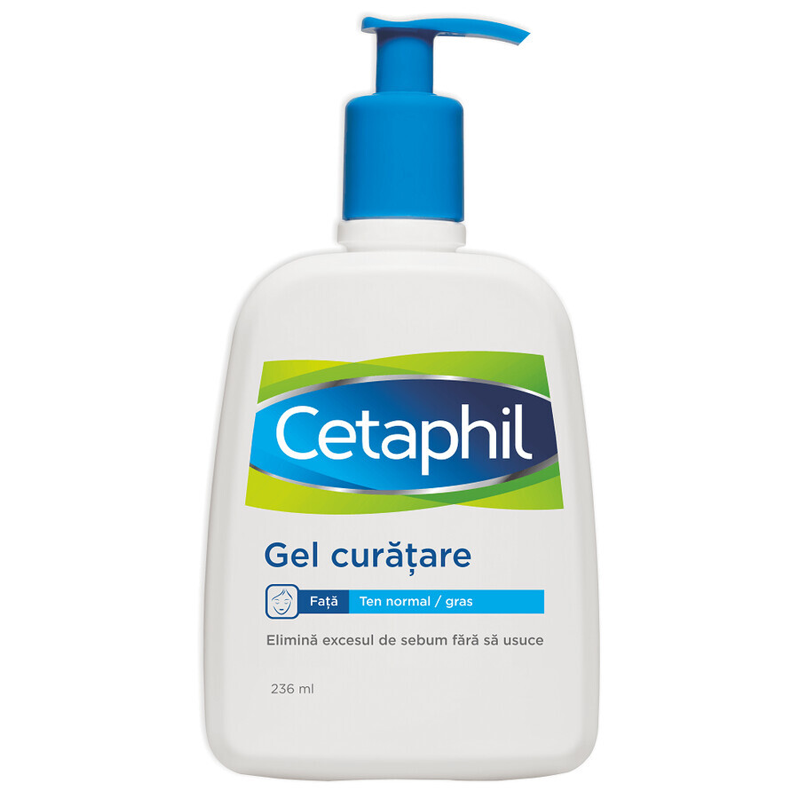 Gel nettoyant Cetaphil pour les peaux normales à grasses, 236 ml, Galderma
