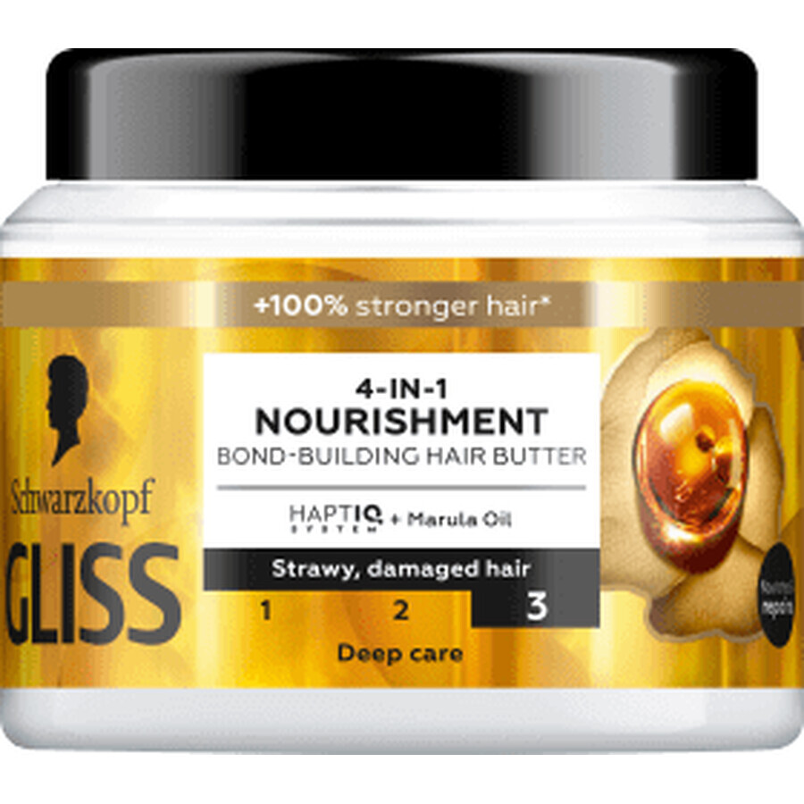 Schwarzkopf GLISS Masque capillaire nourrissant 4 en 1, 400 ml