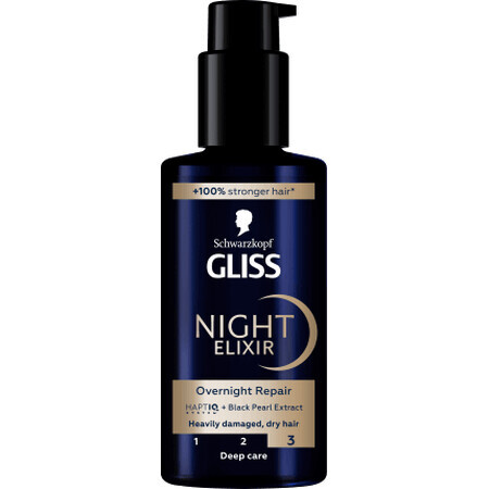 Schwarzkopf GLISS Elisir notturno per capelli molto danneggiati e secchi, 100 ml