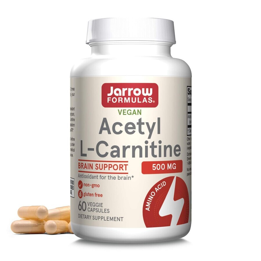 Acetyl L-Carnitine 500 mg Jarrow Formulas, 60 capsules, Secom