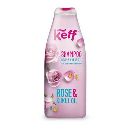 Shampooing hydratant, 500 ml, huile de rose musquée et huile de kukui, Keff