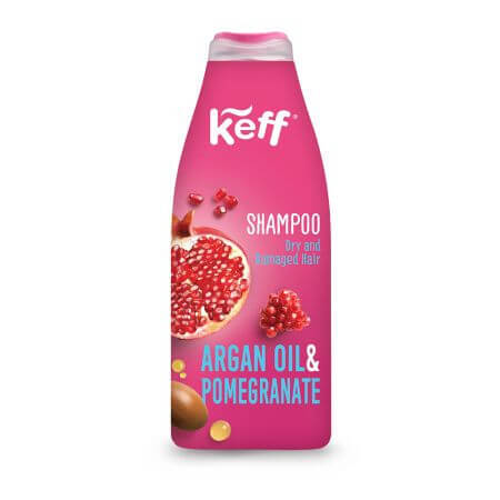 Shampoo for dry and damaged hair, 500 ml, Pomegranate and Argan Oil, Keff