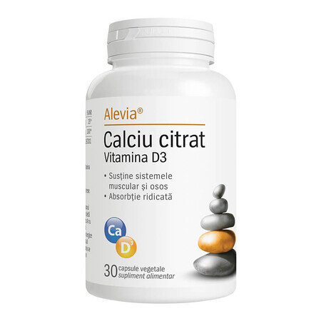 Citrate de Calcium D3, 30 gélules, Alevia