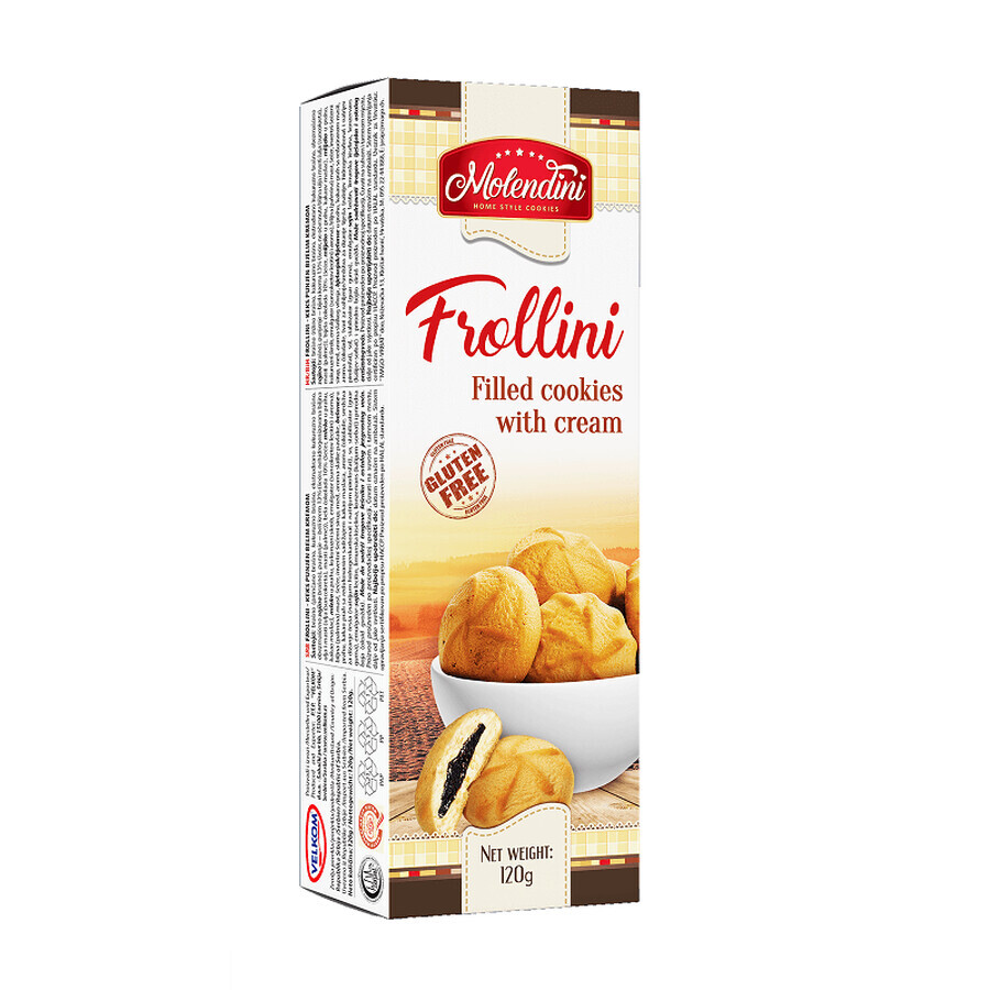 Biscuits secs à la crème Frollini, 120 g, Molendini