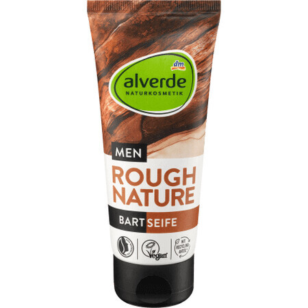 Alverde Naturkosmetik MEN Savon à barbe ROUGH NATURE, 100 ml