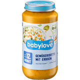 Babylove Menu Risotto aux légumes et aux petits pois 12 mois, 250 g