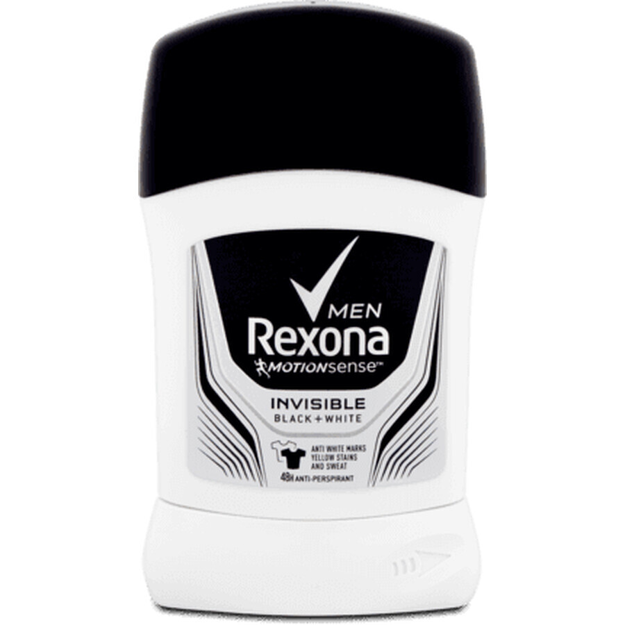 Rexona Deodorant Stick für Männer Unsichtbar B&W, 50 ml