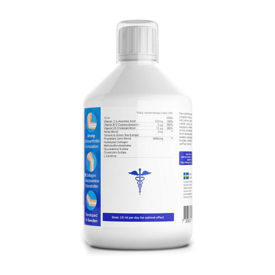 Joint Support Collagen Hydrolyzed Liquid Type 2 5000 mg 2 x 500 ml Swedish Nutra 