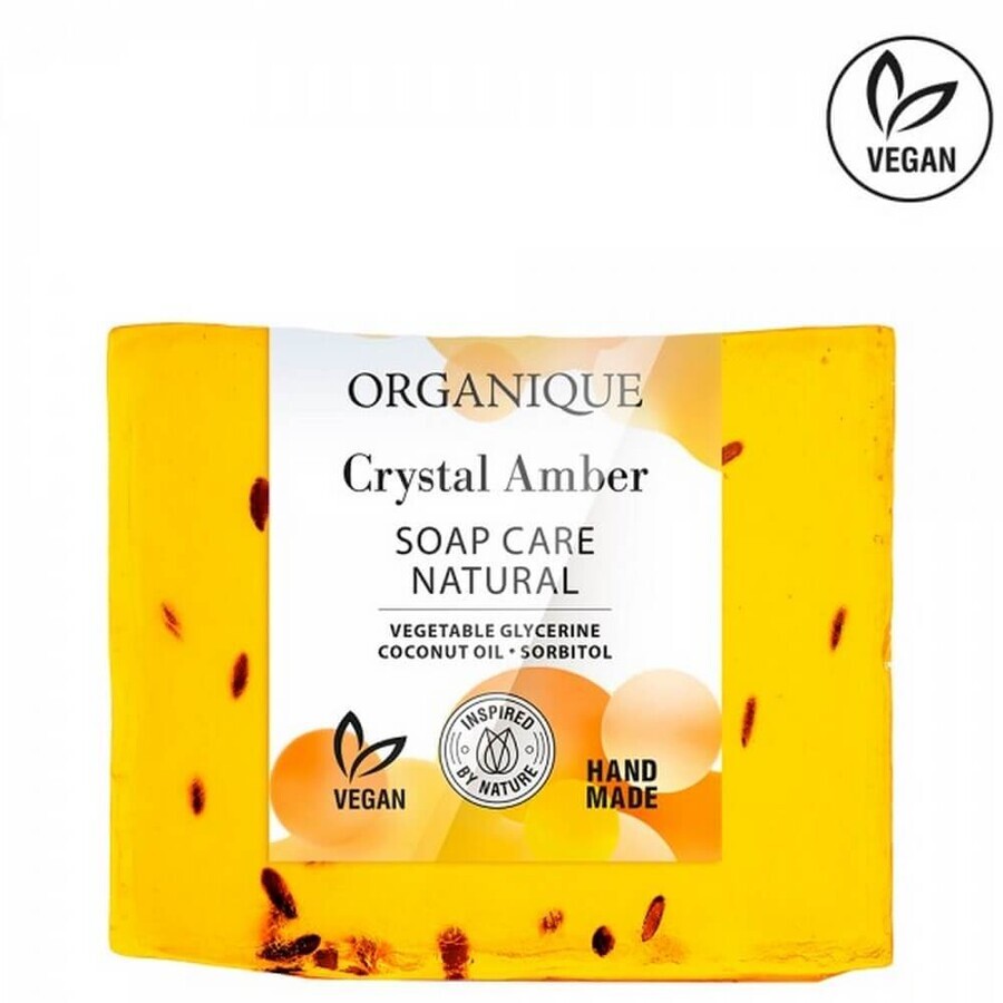 Savon nourrissant à l'ambre, à l'amande et à la mandarine, Crystal Amber, 100 g, Organique