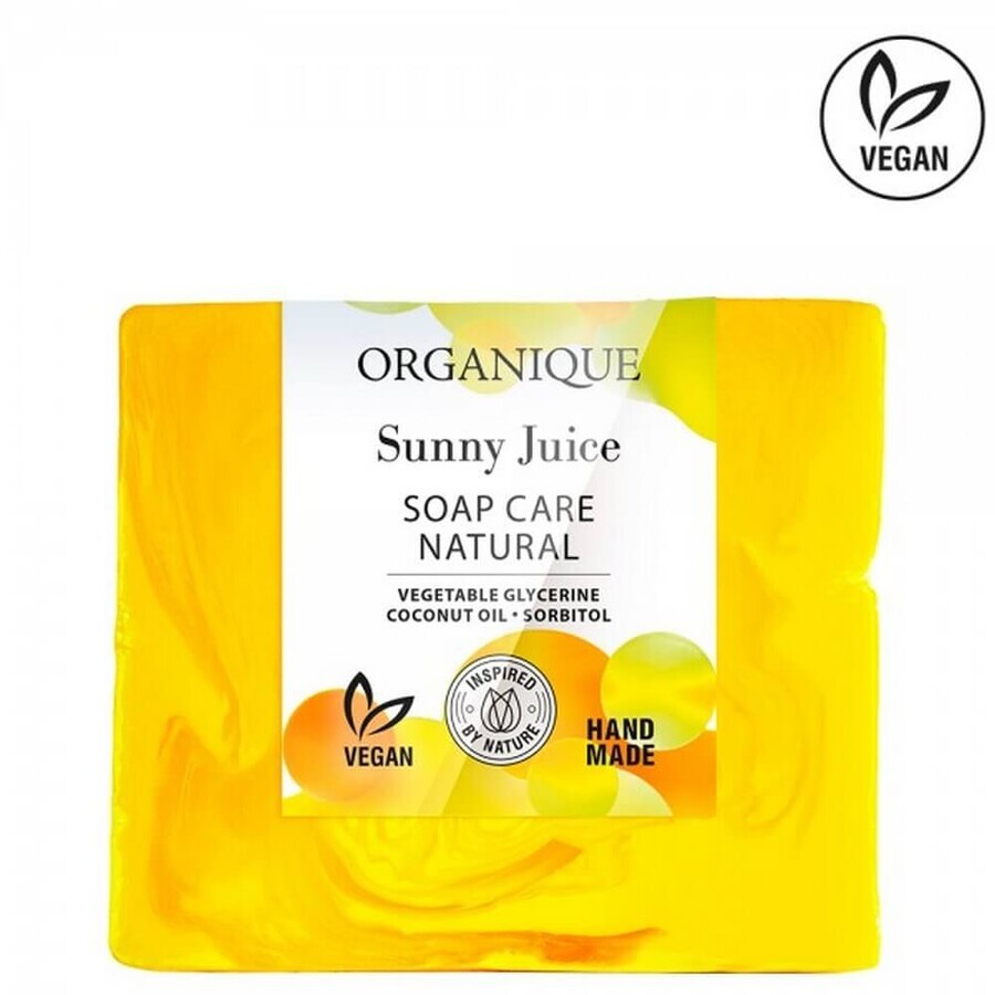 Pflegende Seife mit Zitrusfrüchten, Freesie und Jasmin, Sunny Juice, 100 g, Organique