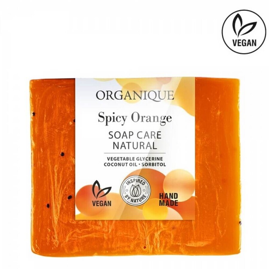 Pflegende Seife mit Orange, Zimt und Ingwer, 100 g, Spicy Orange Organique