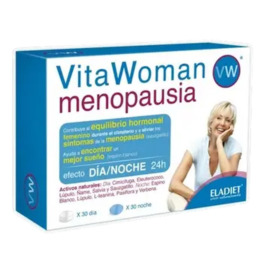 Integratore Vitawoman Menopause per il sollievo dei sintomi della menopausa, 60 capsule, Eladiet