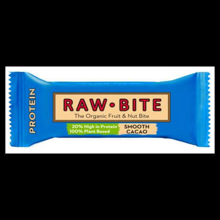 Barre protéinée lisse au cacao, 45 g, Rawbite