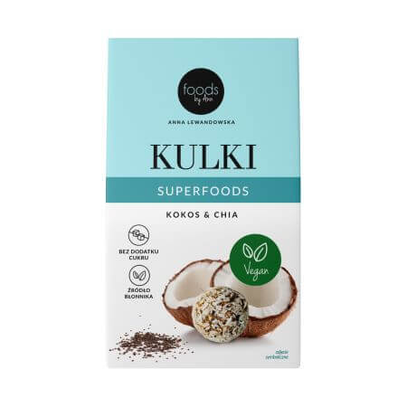 Dattelkugeln mit Kokosnuss und Chia, 50g, Foods By Ann