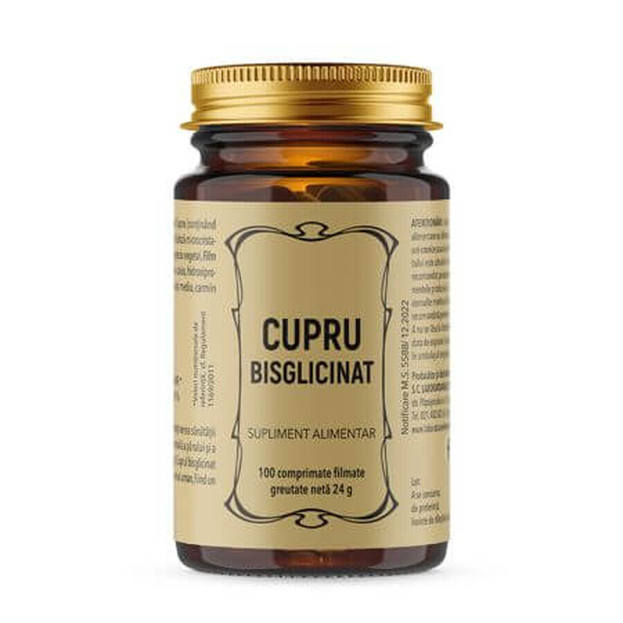 Cupru chelat bisglicinat, 100 comprimate, Remedia