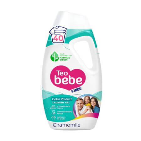 Family Color Protect Gel-Waschmittel, Kamille, 1800 ml, Teo Bebe