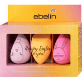 Ebelin Set d'éponges de maquillage Joyeuses Pâques, 1 pc