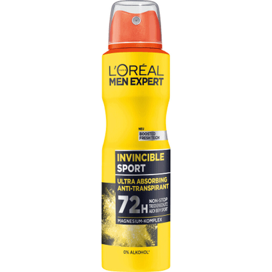 Loreal Uomo Expert Deodorante Spray INVINSIBLE SPORT, 150 ml