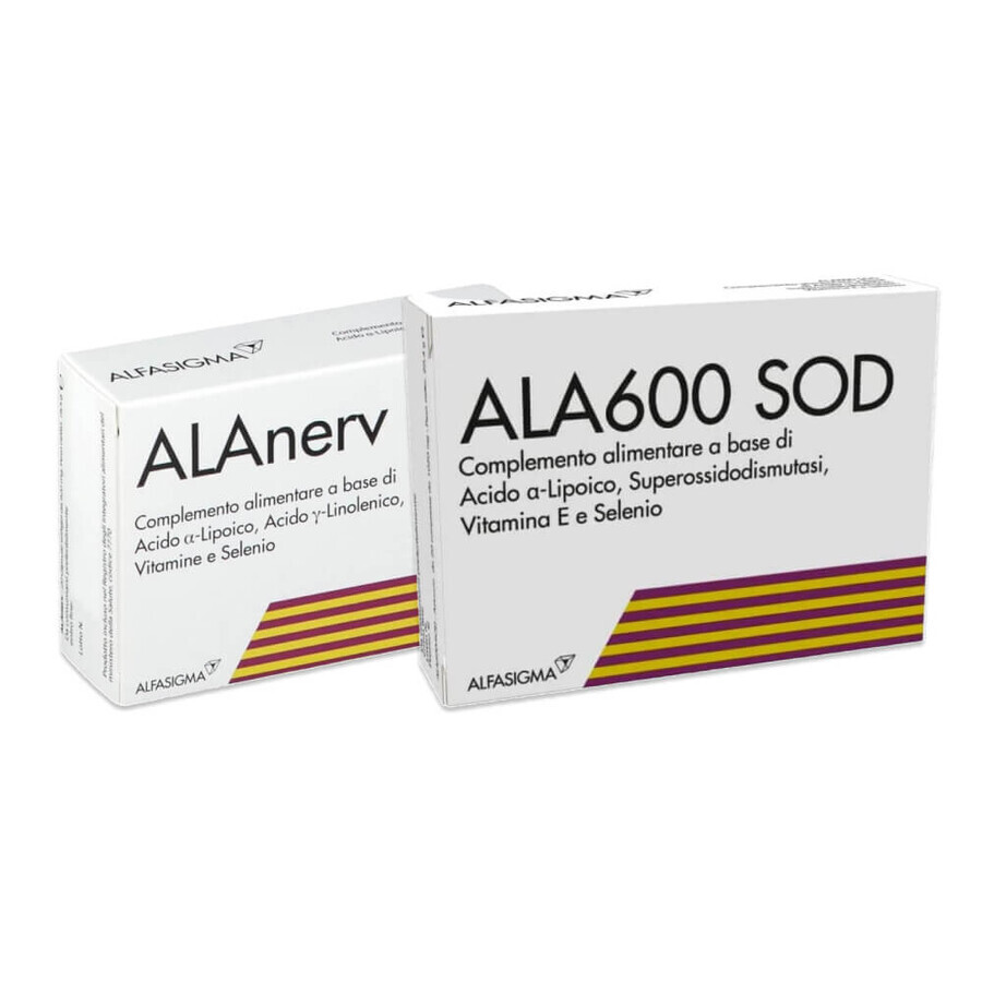 Package Alanerv 20 caps + Ala600 SOD 20 tabs, Alfasigma