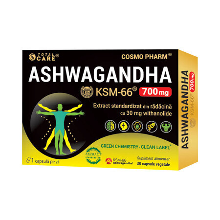 Ashwaganda KSM-66, 700 mg, 30 gélules, Cosmopharm