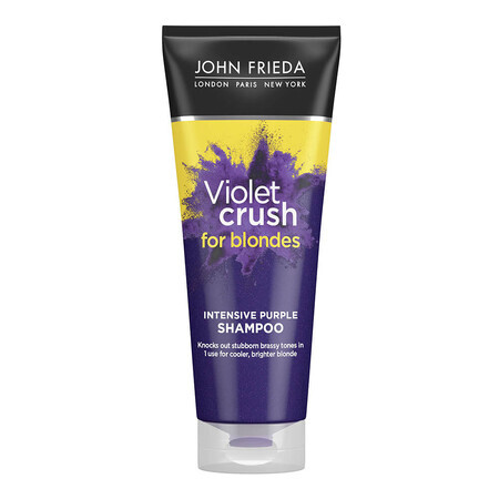 Violet Crush Shampooing intensif aux pigments violets pour cheveux blonds, 250 ml, John Frieda