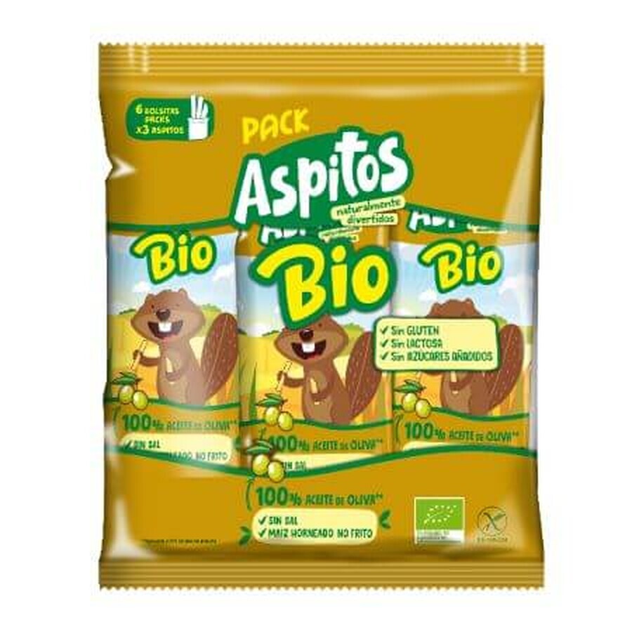 Feuilletés bio sans gluten et sans sucre, 6 x 6g, Aspitos