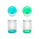 Lot de 2 lunettes pour enfants avec design int&#233;rieur, bleu et vert, Melii