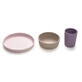 Set de 3 r&#233;cipients alimentaires en silicone, violet, rose et gris, Melii