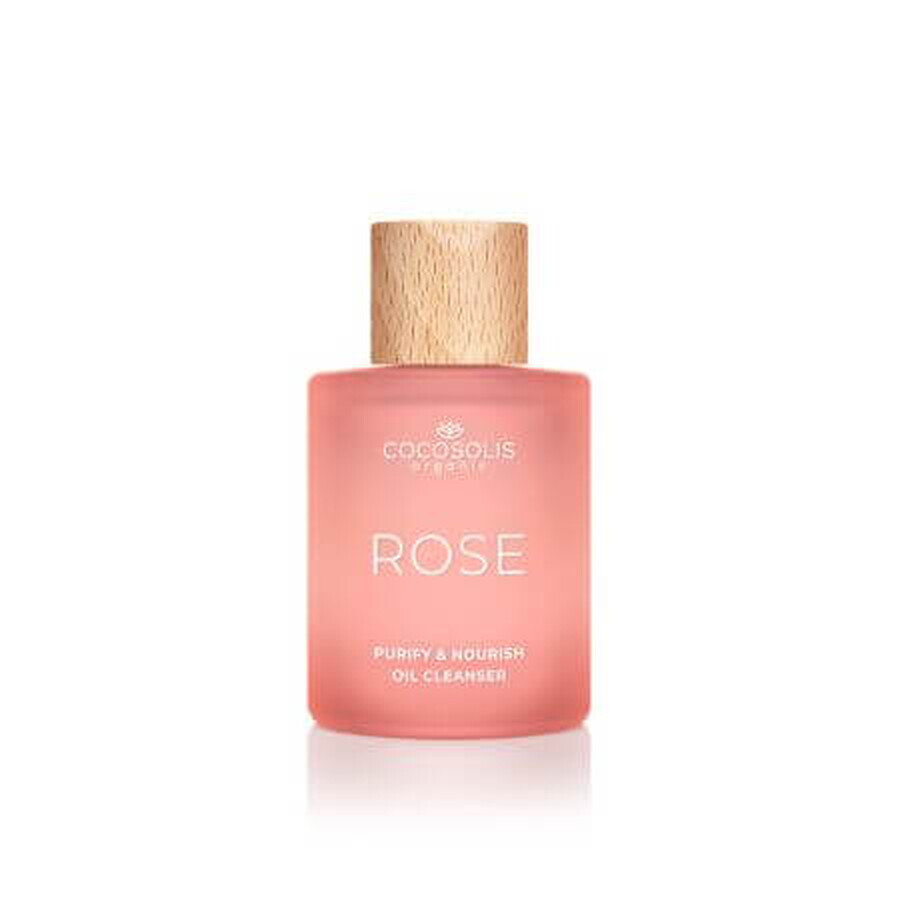 Huile nettoyante pour le visage à la rose, 50 ml, Cocosolis