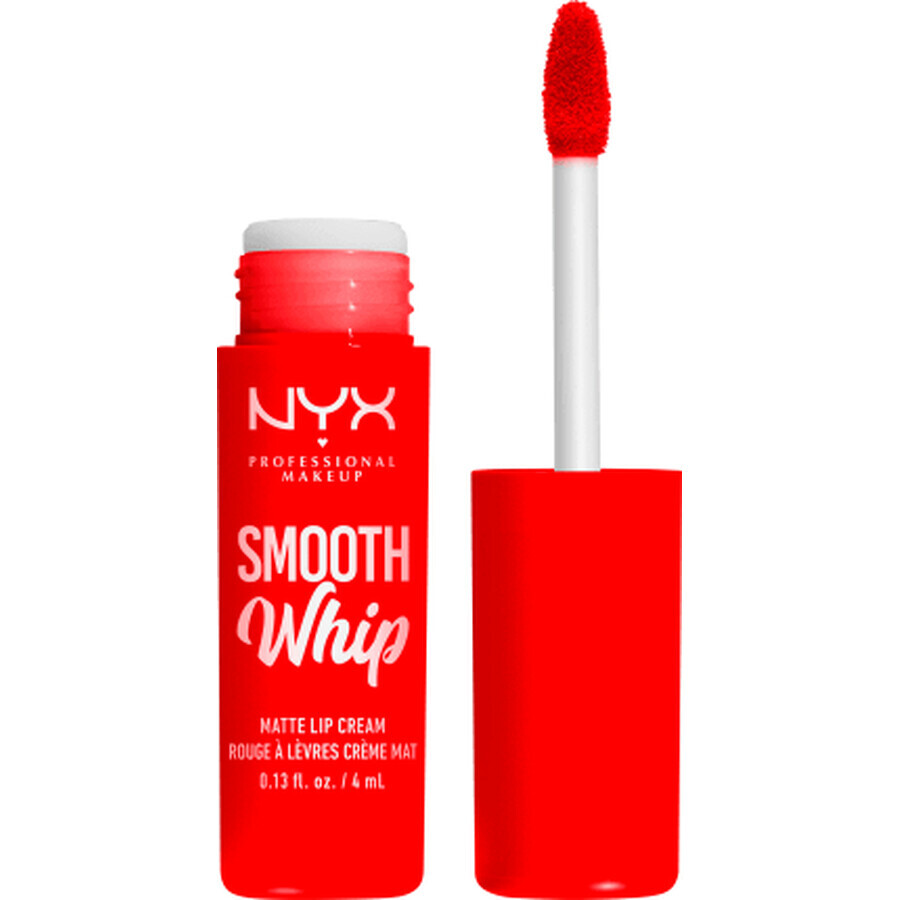 Nyx Professional MakeUp Smooth Whip Rouge à lèvres mat 12 Glaçage sur le dessus, 4 ml