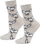 SOXO Chaussettes pour femmes, motif hibou, 1 pi&#232;ce