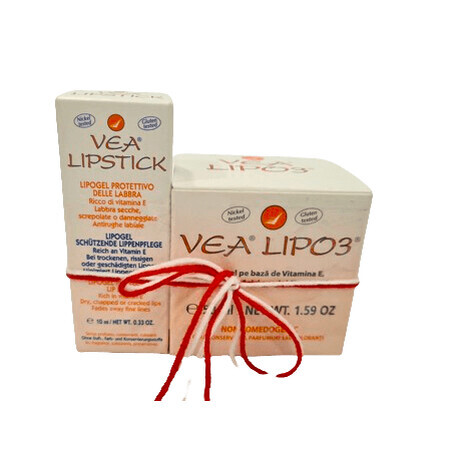 Emballage Vea Lipo3 Lipogel 50ml + Vea Lipstick Protective Lip Balm 10ml, Hulka