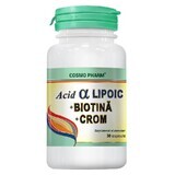 Acide alpha-lipoïque avec biotine et chrome, 30 gélules, Cosmopharm